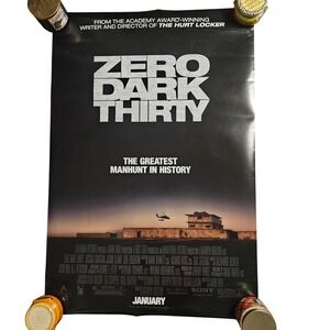 Zero Dark Thirty 2012 Promo Movie Poster 27x40 Jessica Chastain Joel Edgerton
